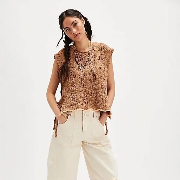 Free People Tops - Free People Arlo Sweater Tank Vest